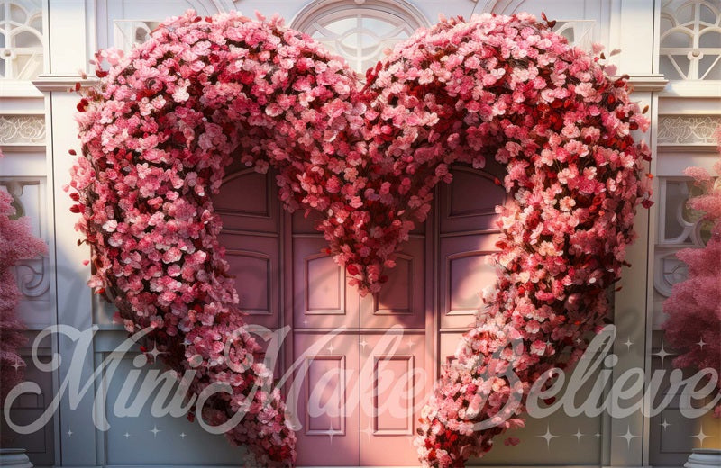 Kate Valentine Flower Heart Door Backdrop Designed by Mini MakeBelieve - Kate Backdrop AU