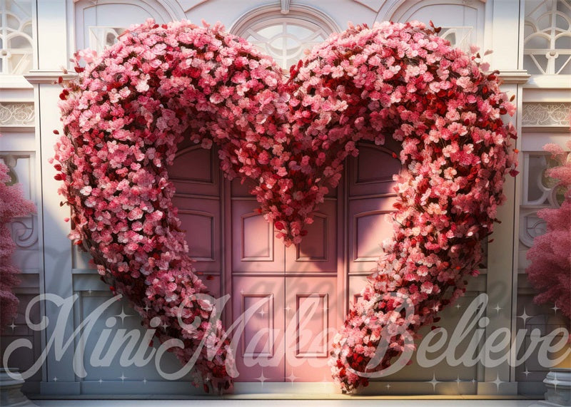 Kate Valentine Flower Heart Door Backdrop Designed by Mini MakeBelieve - Kate Backdrop AU