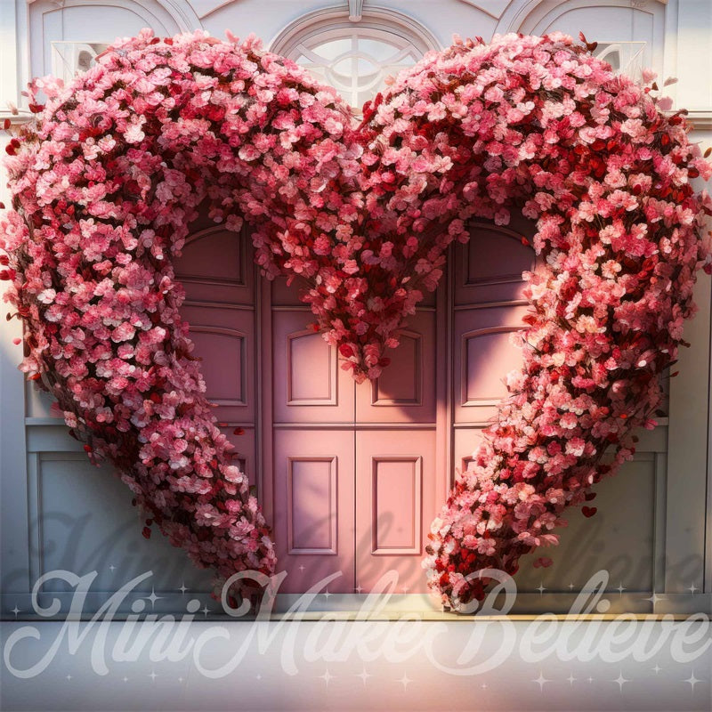 Kate Valentine Flower Heart Door Backdrop Designed by Mini MakeBelieve - Kate Backdrop AU