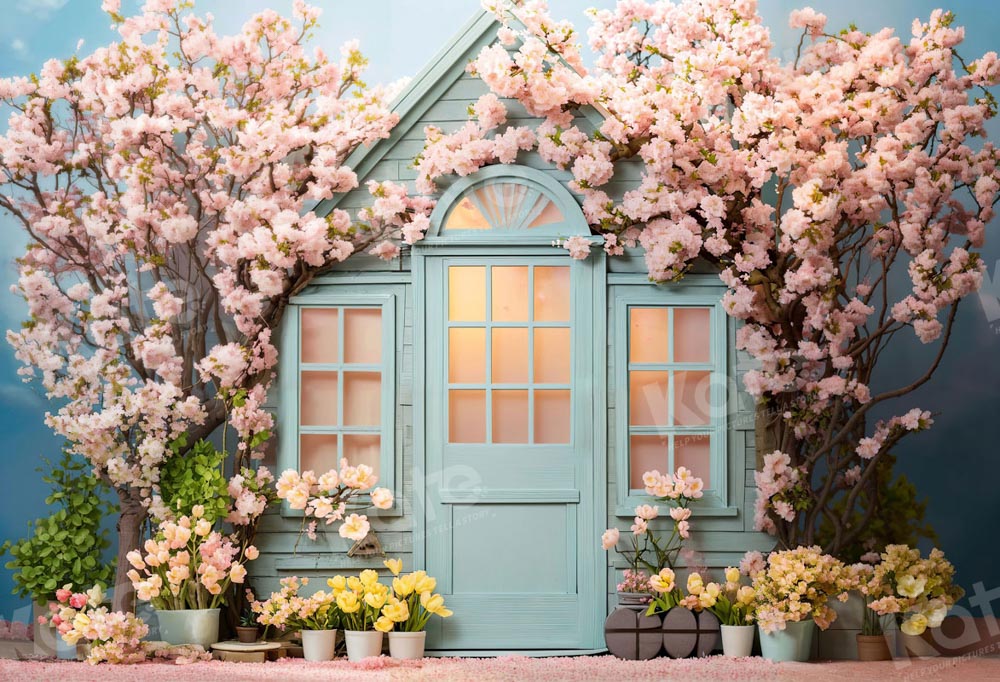 Kate Spring Flowers House Backdrop Designed by Emetselch - Kate Backdrop AU