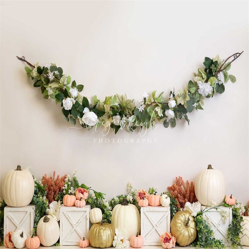 Kate Cream of Pumpkins Backdrop Designed by Megan Leigh Photography - Kate Backdrop AU