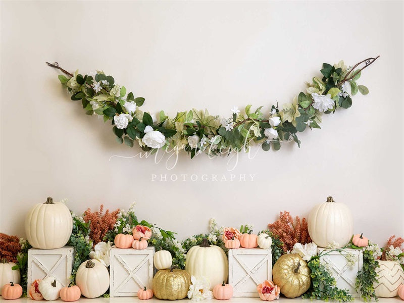 Kate Cream of Pumpkins Backdrop Designed by Megan Leigh Photography - Kate Backdrop AU