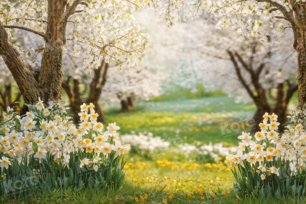 Kate Spring Forest Grass Flowers Backdrop Designed by Emetselch - Kate Backdrop AU