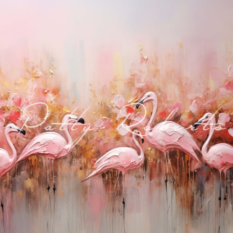 Kate Pink Flamingos Backdrop Designed by Patty Robertss - Kate Backdrop AU