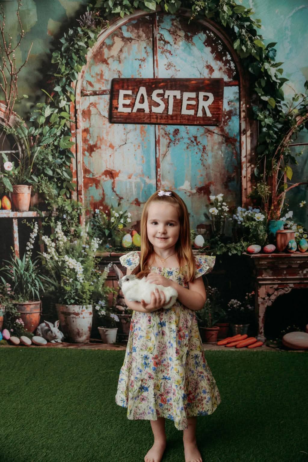 Kate Easter Green Plant Peter Rabbit Backdrop Designed by Emetselch - Kate Backdrop AU