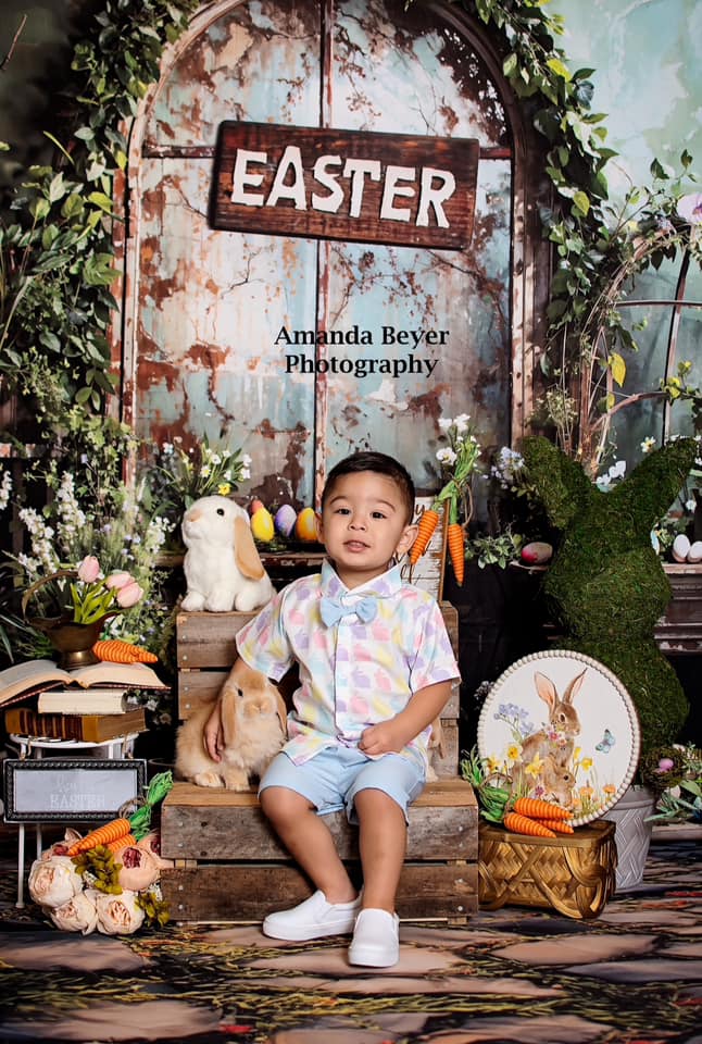 Kate Easter Green Plant Peter Rabbit Backdrop Designed by Emetselch - Kate Backdrop AU