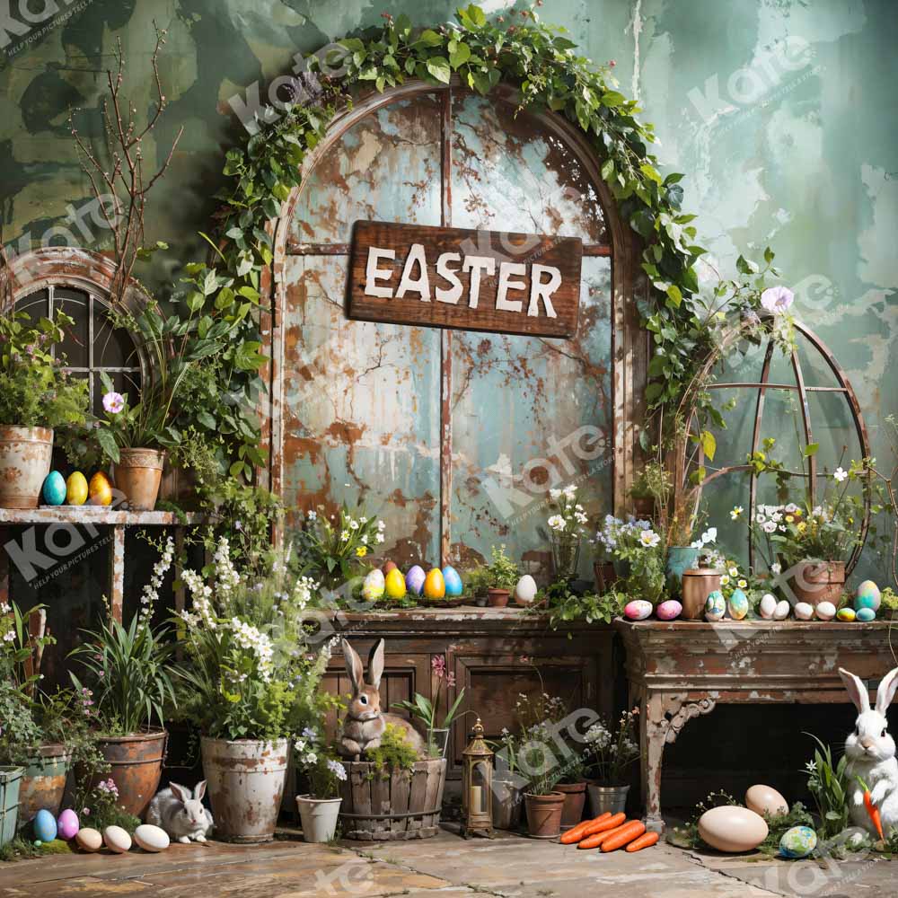 Kate Easter Green Plant Peter Rabbit Backdrop Designed by Emetselch - Kate Backdrop AU