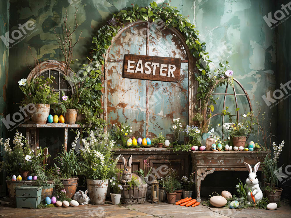 Kate Easter Green Plant Peter Rabbit Backdrop Designed by Emetselch - Kate Backdrop AU
