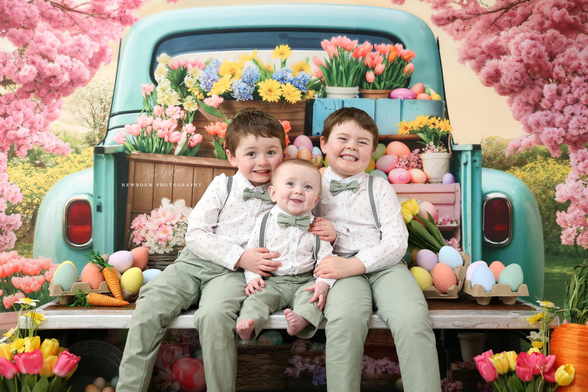 Kate Easter Flower Truck Backdrop Designed by Emetselch - Kate Backdrop AU