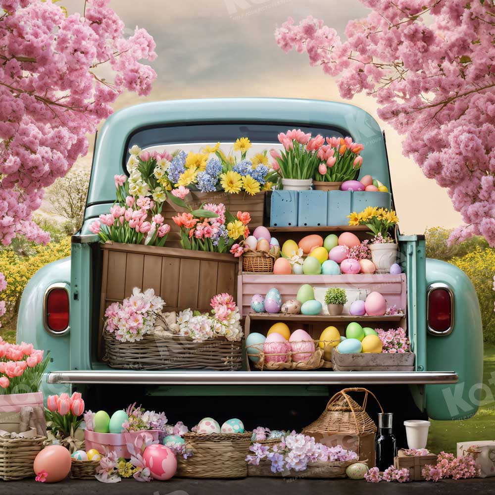 Kate Easter Flower Truck Backdrop Designed by Emetselch - Kate Backdrop AU