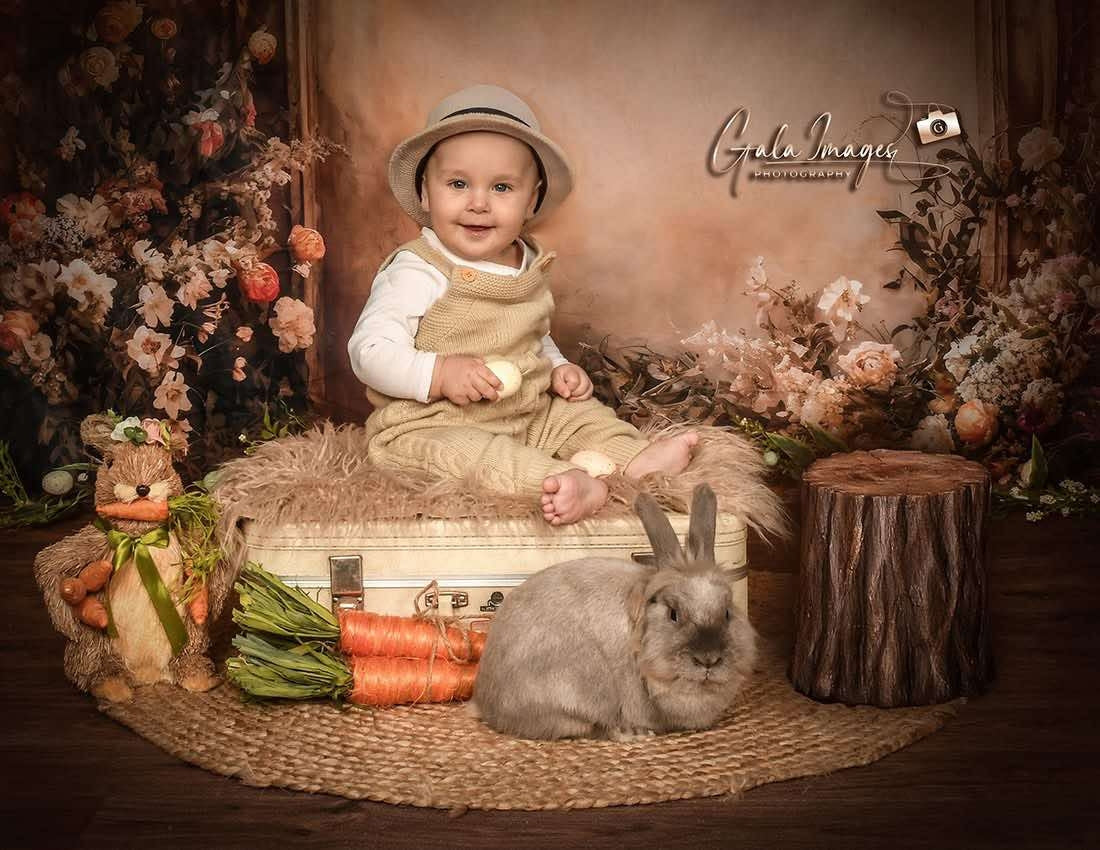 Kate Sunny Beige Flower Wall Spring Backdrop Designed by Emetselch - Kate Backdrop AU