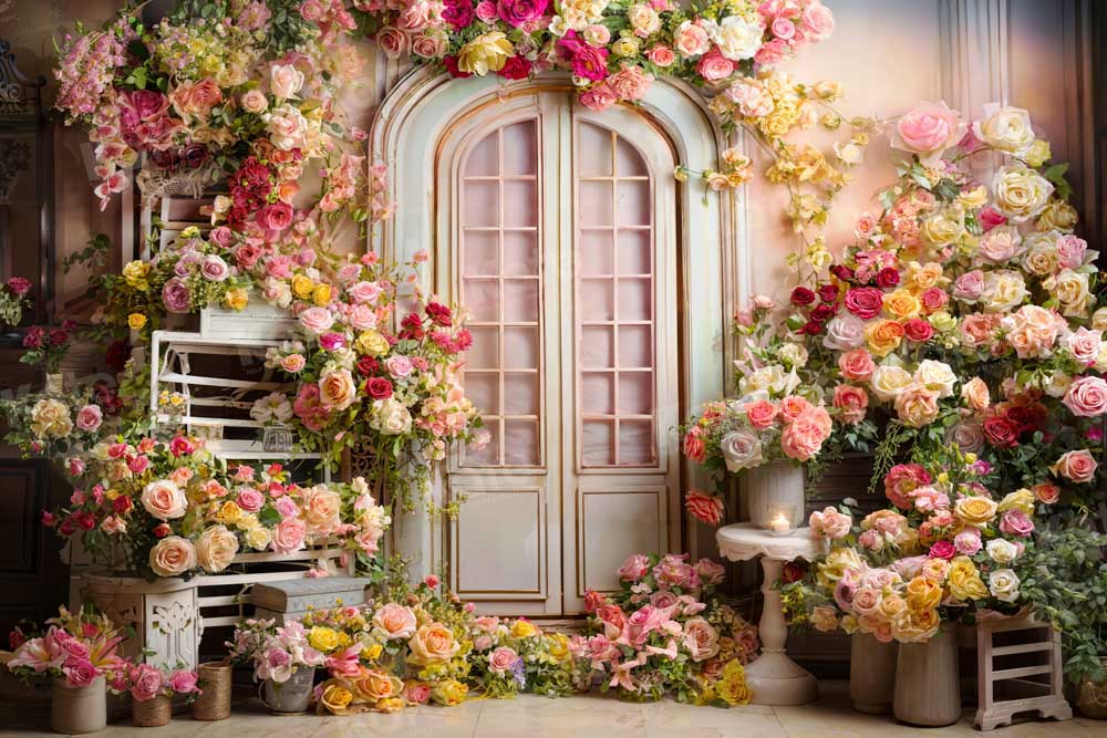 Kate Spring Mother's Day Colorful Flowers Backdrop Designed by Emetselch - Kate Backdrop AU