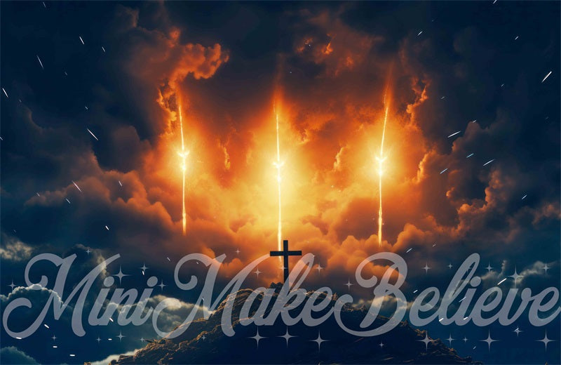 Kate Easter Cross Father Son Spirit Backdrop Designed by Mini MakeBelieve - Kate Backdrop AU