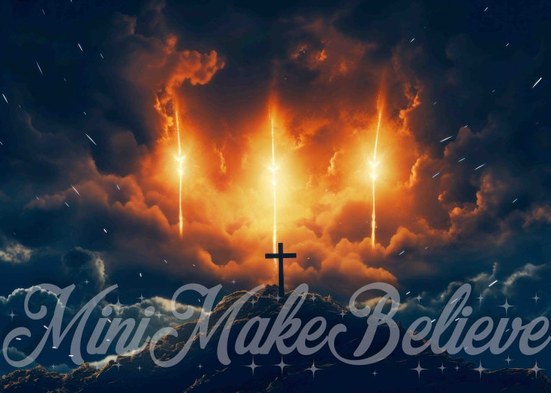 Kate Easter Cross Father Son Spirit Backdrop Designed by Mini MakeBelieve - Kate Backdrop AU