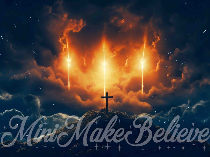 Kate Easter Cross Father Son Spirit Backdrop Designed by Mini MakeBelieve - Kate Backdrop AU