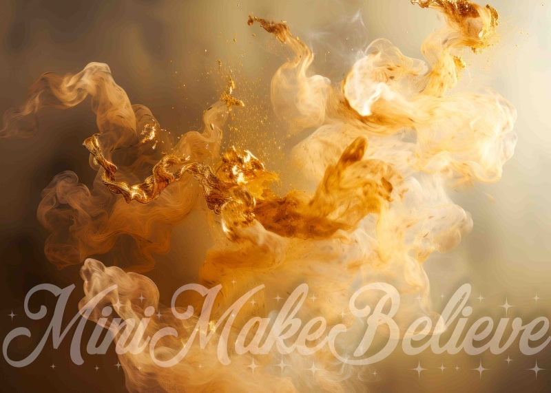 Kate Fine Art Dualtone Wall Backdrop Trim Moulding Liquid Gold Cream Smoke Designed by Mini MakeBelieve - Kate Backdrop AU