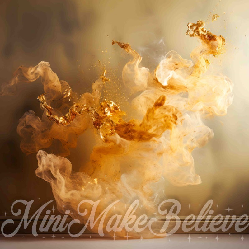 Kate Fine Art Dualtone Wall Backdrop Trim Moulding Liquid Gold Cream Smoke Designed by Mini MakeBelieve - Kate Backdrop AU