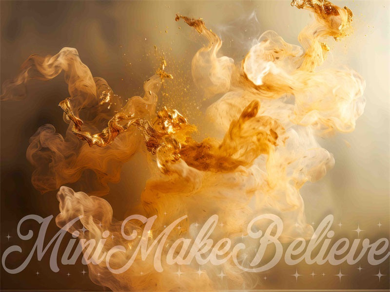 Kate Fine Art Dualtone Wall Backdrop Trim Moulding Liquid Gold Cream Smoke Designed by Mini MakeBelieve - Kate Backdrop AU