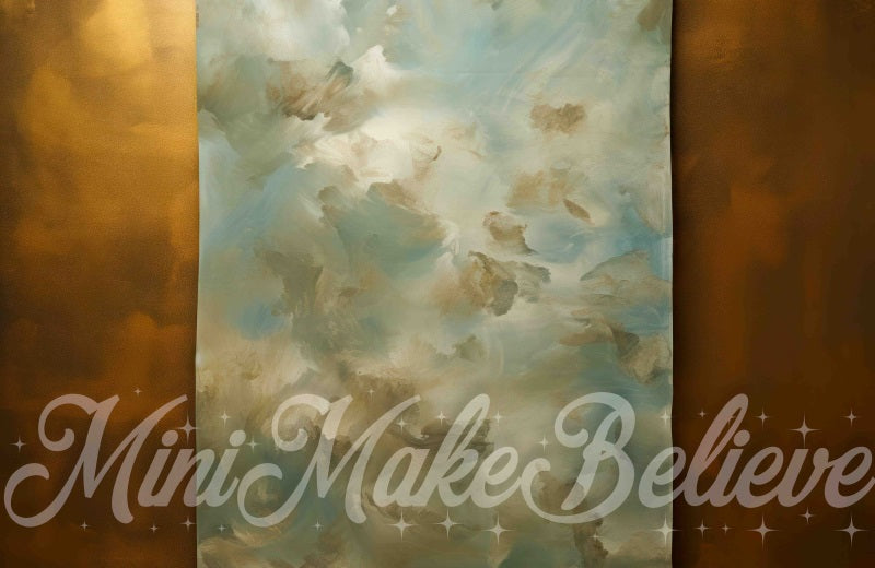 Kate Fine Art Dualtone Wall Trim Moulding Gold Teal White Backdrop Designed by Mini MakeBelieve - Kate Backdrop AU