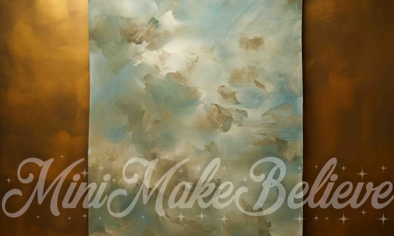 Kate Fine Art Dualtone Wall Trim Moulding Gold Teal White Backdrop Designed by Mini MakeBelieve - Kate Backdrop AU