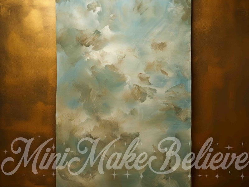 Kate Fine Art Dualtone Wall Trim Moulding Gold Teal White Backdrop Designed by Mini MakeBelieve - Kate Backdrop AU