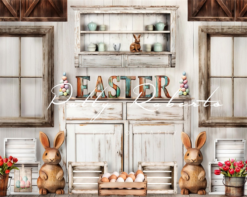 Kate Rustic Easter Rabbits Backdrop Designed by Patty Robertss - Kate Backdrop AU