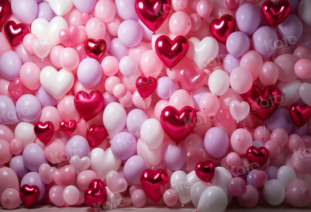 Kate Valentine's Day Balloon Wall Backdrop Designed by Emetselch - Kate Backdrop AU