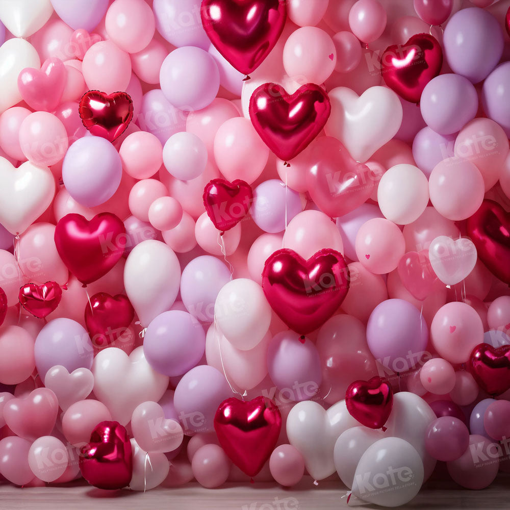 Kate Valentine's Day Balloon Wall Backdrop Designed by Emetselch - Kate Backdrop AU