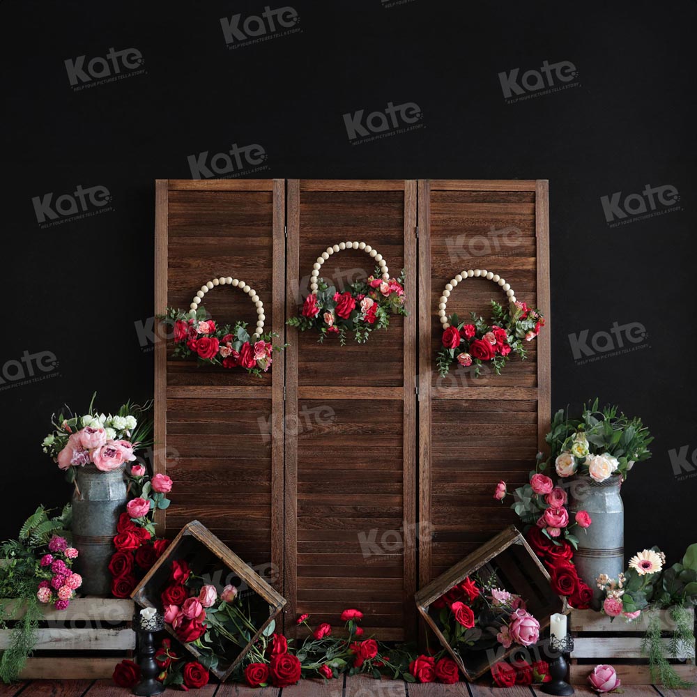 Kate Valentine's Day Rose Garland Backdrop Designed by Emetselch - Kate Backdrop AU