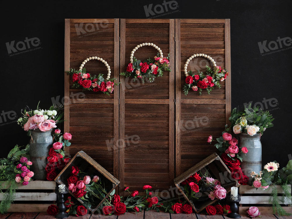 Kate Valentine's Day Rose Garland Backdrop Designed by Emetselch - Kate Backdrop AU