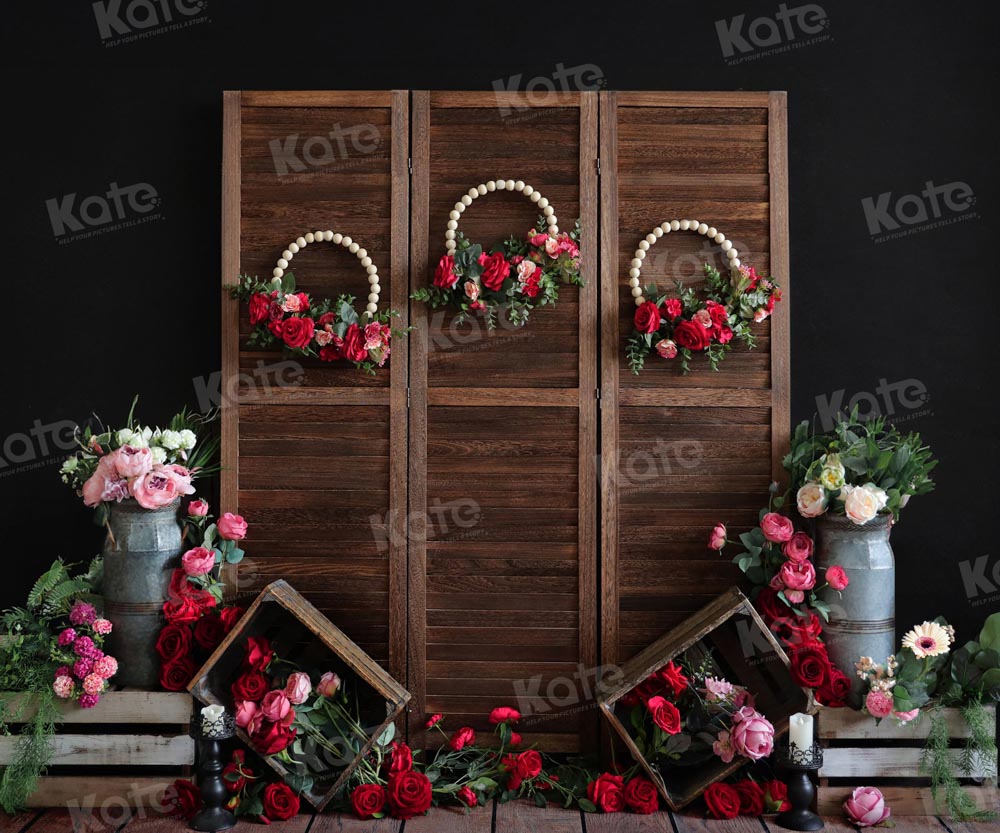 Kate Valentine's Day Rose Garland Backdrop Designed by Emetselch - Kate Backdrop AU