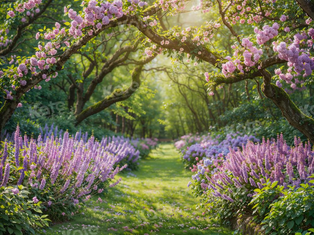 Kate Spring Wisteria Forest Path Backdrop for Photography - Kate Backdrop AU