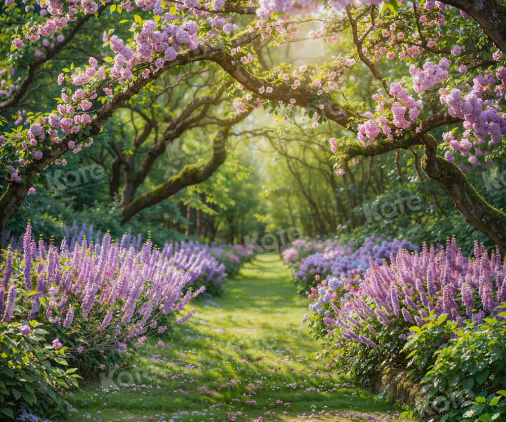 Kate Spring Wisteria Forest Path Backdrop for Photography - Kate Backdrop AU