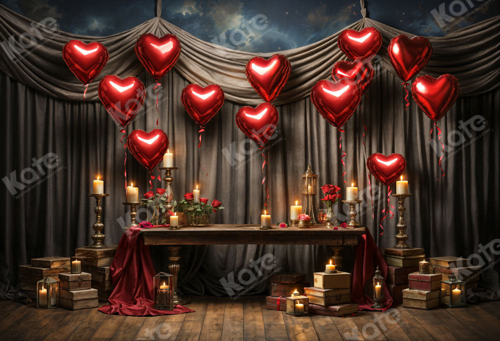 Kate Valentine Love Balloon Candle Backdrop Designed by Chain Photography - Kate Backdrop AU