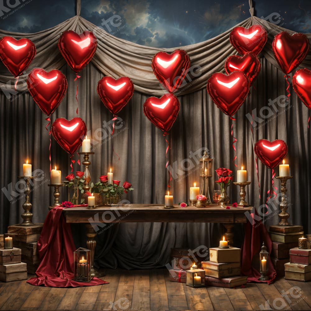 Kate Valentine Love Balloon Candle Backdrop Designed by Chain Photography - Kate Backdrop AU