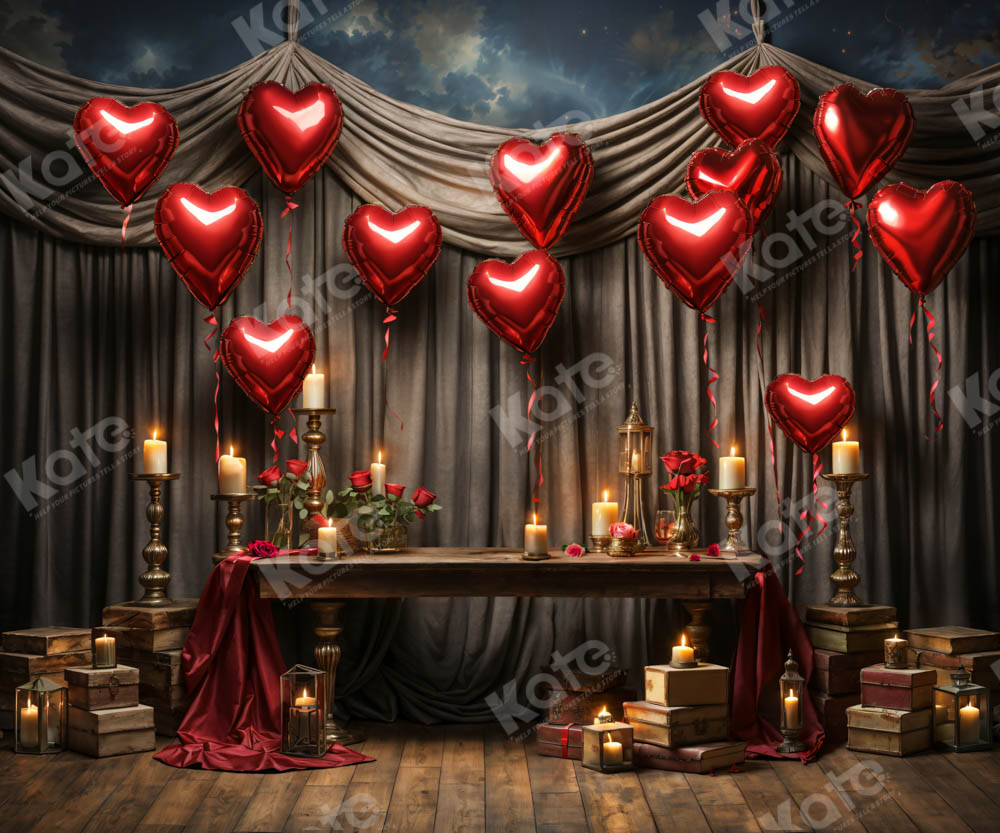 Kate Valentine Love Balloon Candle Backdrop Designed by Chain Photography - Kate Backdrop AU