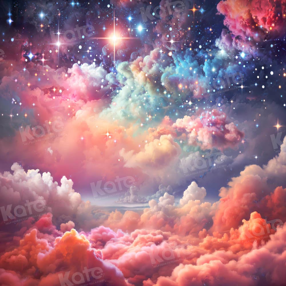 Kate Dreamy Colorful Auspicious Clouds Backdrop Sparkling Designed by Chain Photography - Kate Backdrop AU