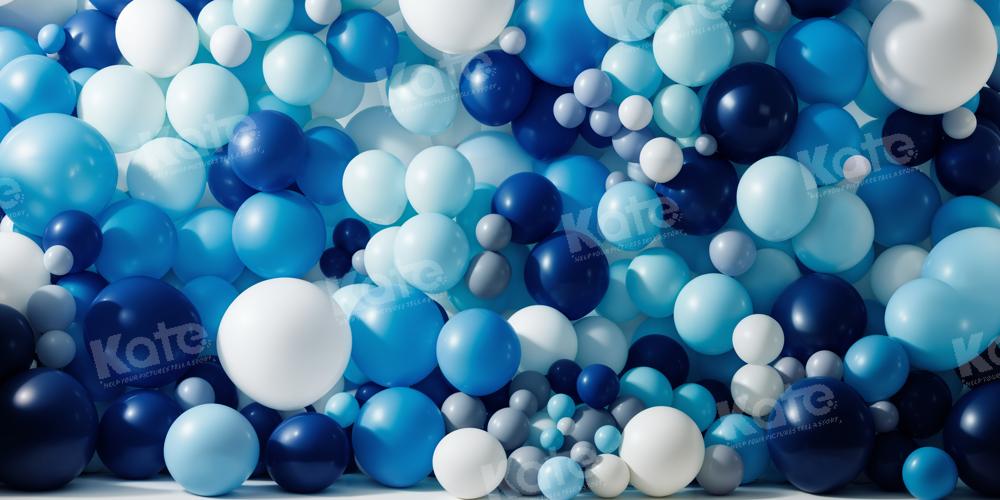 Kate Blue And White Balloons Backdrop Designed by Chain Photography - Kate Backdrop AU