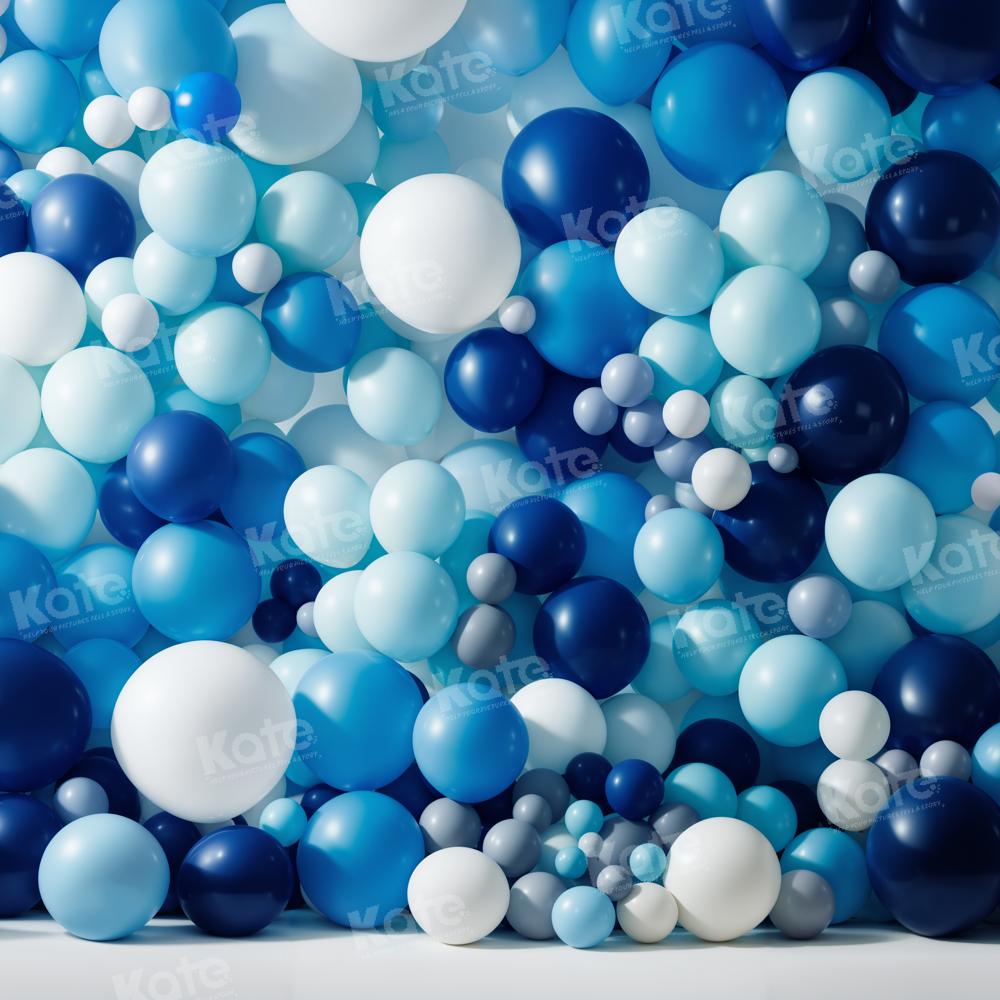 Kate Blue And White Balloons Backdrop Designed by Chain Photography - Kate Backdrop AU