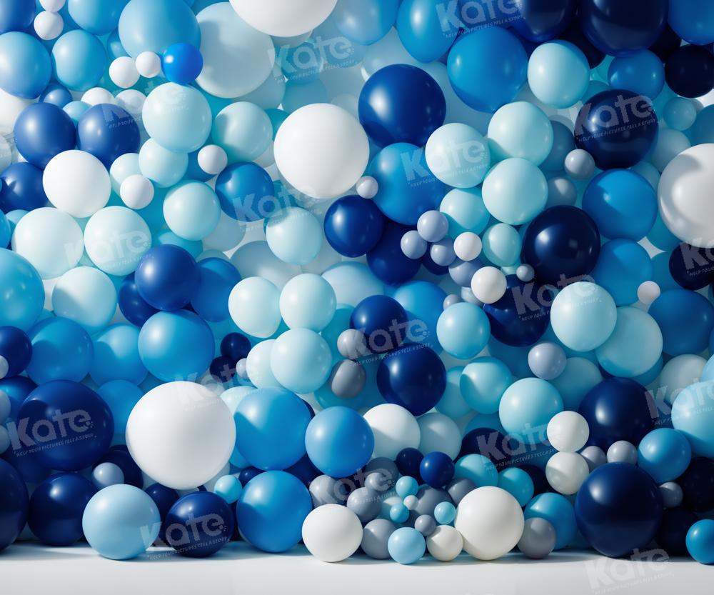 Kate Blue And White Balloons Backdrop Designed by Chain Photography - Kate Backdrop AU