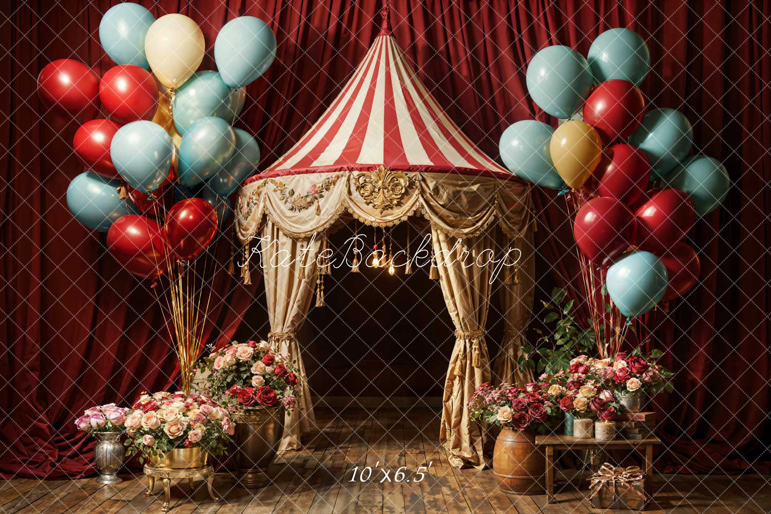 Kate Balloon Flowers Noble Stage Backdrop Designed by Chain Photography - Kate Backdrop AU