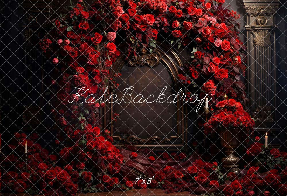 Kate Valentine Red Rose Metal Wall Backdrop Designed by Chain Photography - Kate Backdrop AU