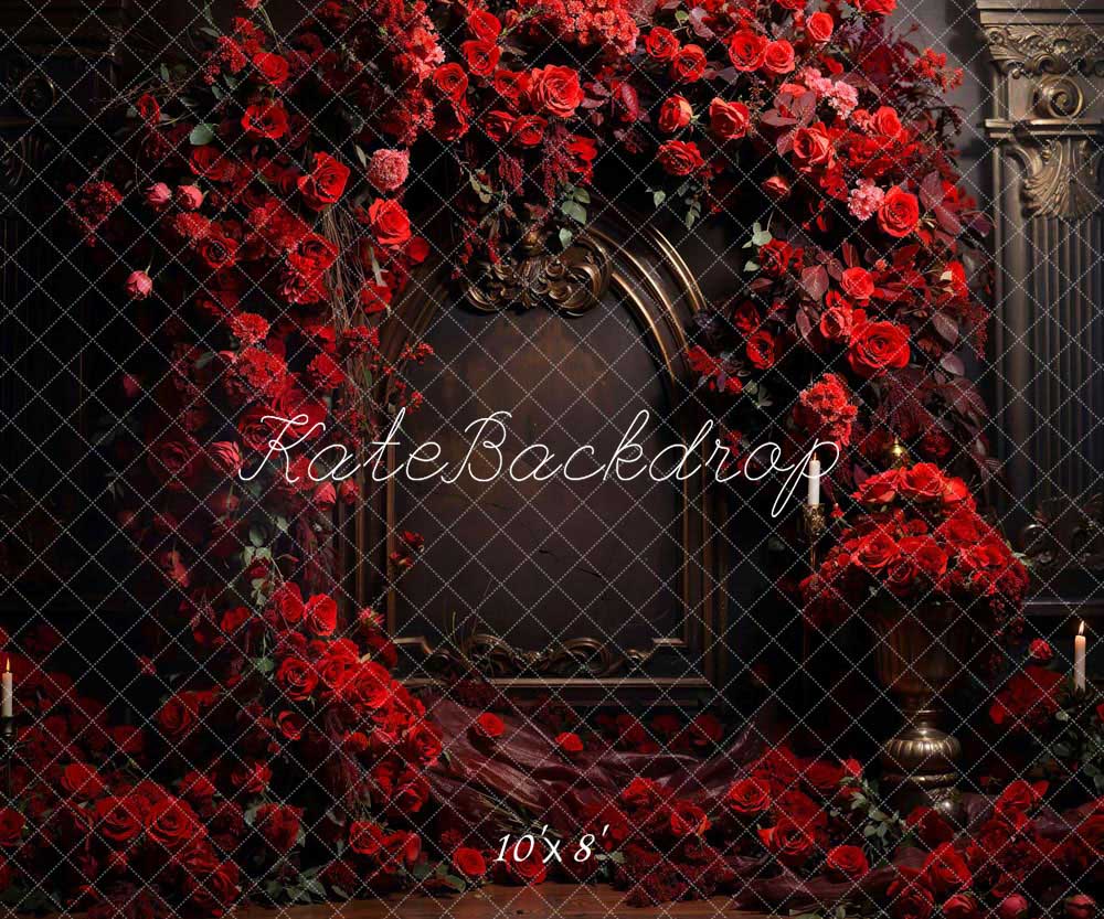 Kate Valentine Red Rose Metal Wall Backdrop Designed by Chain Photography - Kate Backdrop AU
