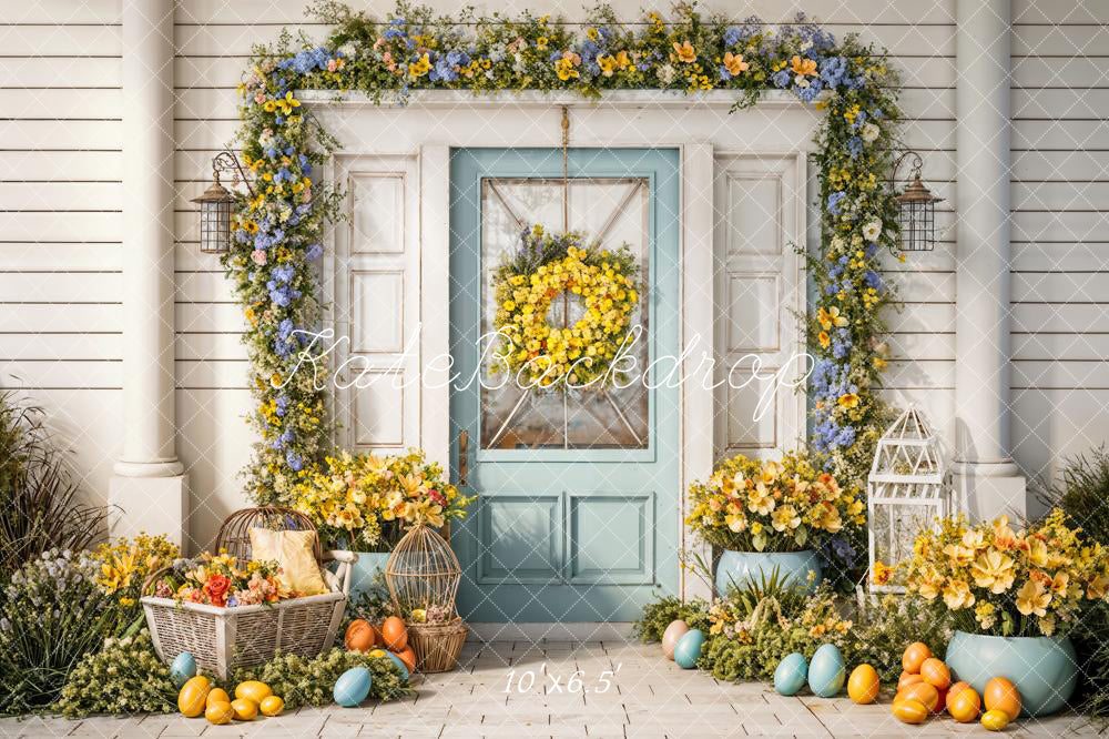 Kate Spring Flowers White Wall Backdrop Designed by Chain Photography - Kate Backdrop AU