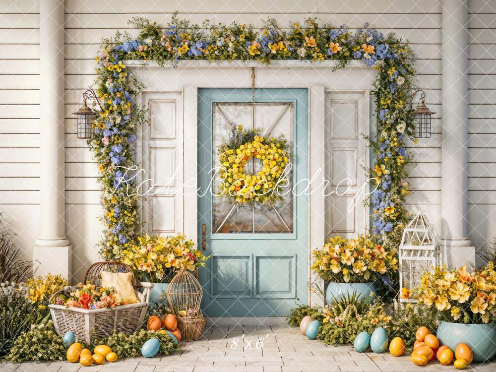 Kate Spring Flowers White Wall Backdrop Designed by Chain Photography - Kate Backdrop AU