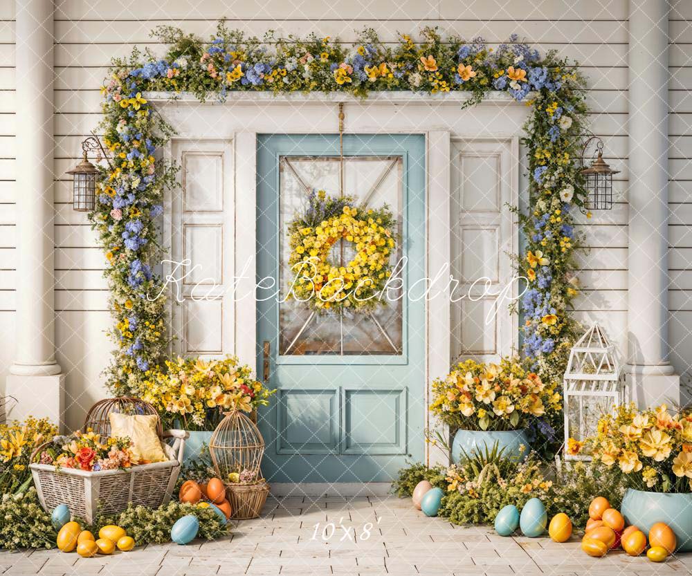 Kate Spring Flowers White Wall Backdrop Designed by Chain Photography - Kate Backdrop AU