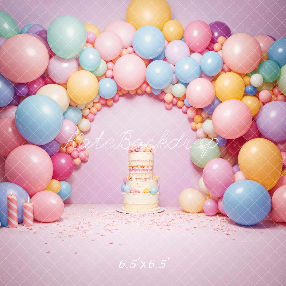 Kate Balloon Birthday Backdrop Cake Smash Designed by Chain Photography - Kate Backdrop AU