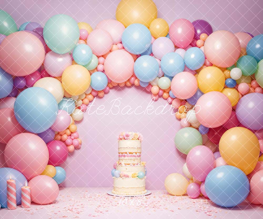 Kate Balloon Birthday Backdrop Cake Smash Designed by Chain Photography - Kate Backdrop AU