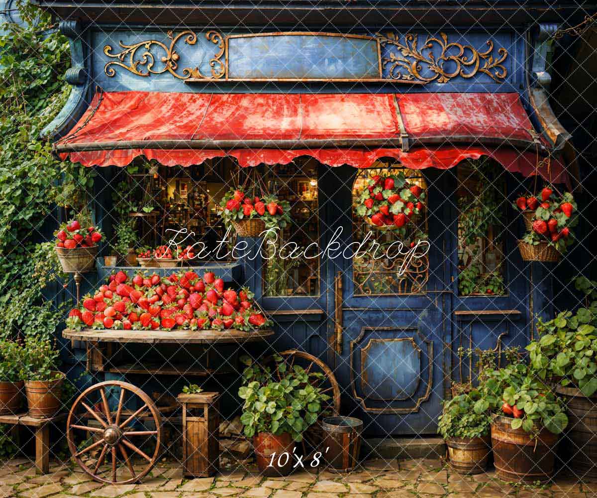 Kate Green Strawberry House Backdrop Designed by Emetselch - Kate Backdrop AU