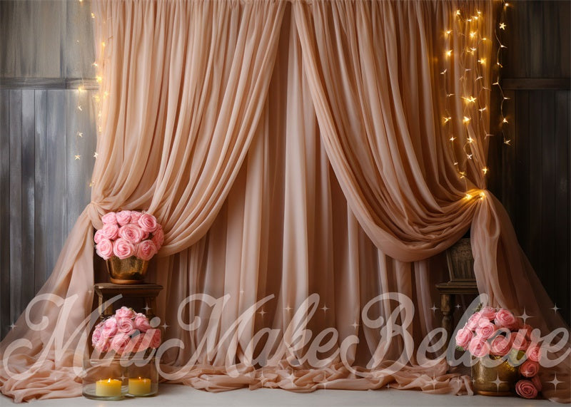 Kate Pink Curtain Backdrop Designed by Mini MakeBelieve - Kate Backdrop AU